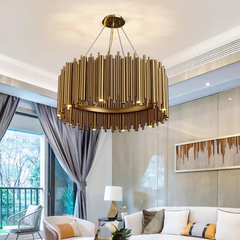 Gilded Nest Chandelier — Elaborate Design and Rich Gold Finish