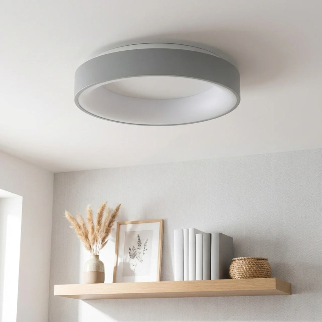 スリム直付けシーリングライト - 円形ホローセンター、LED一体型