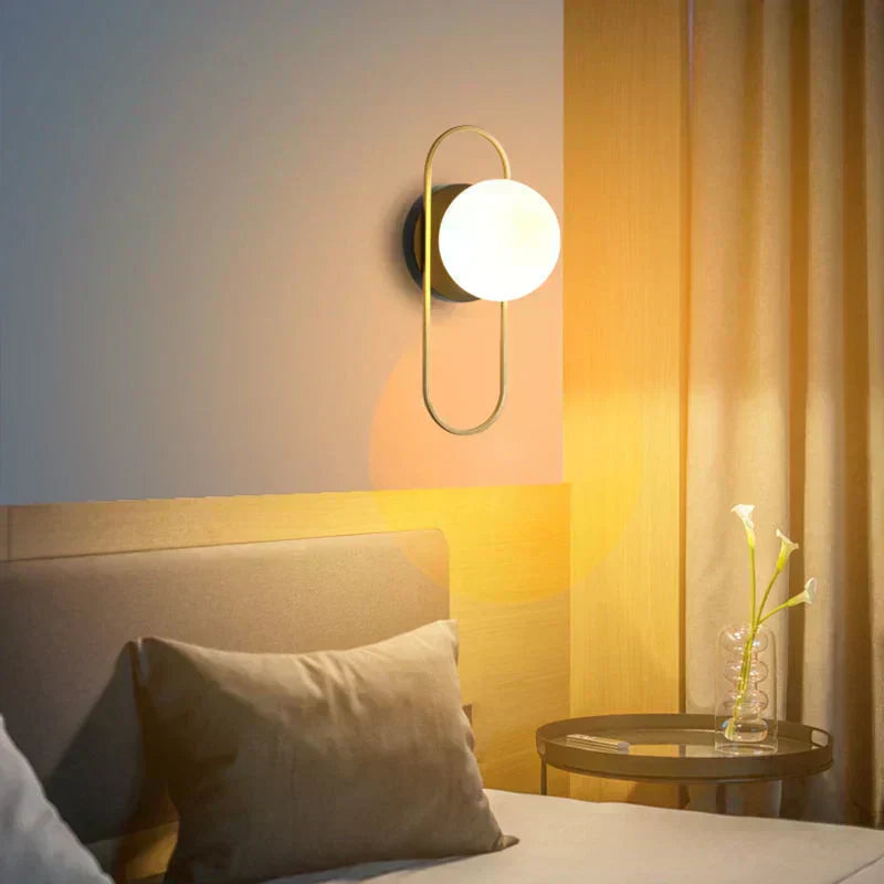 AstraLume Nordic Wall Lamp — Compact 7.0"x9.4" Design, Warm White LED, 5-10㎡ Coverage