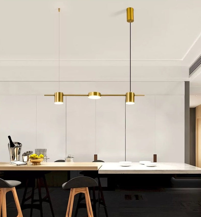 Astrael Semi-Flush Mount Chandelier — Aluminum, Iron Finish