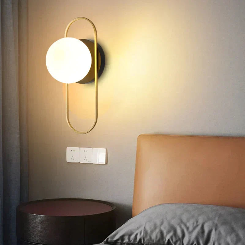 AstraLume Nordic Wall Lamp — Compact 7.0"x9.4" Design, Warm White LED, 5-10㎡ Coverage