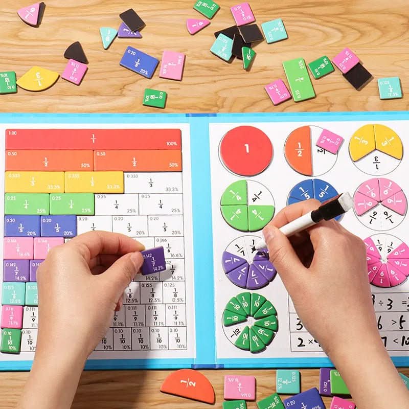 NovaLearn Interactive Fractions Kit – Colorful Hands-On Learning Puzzles