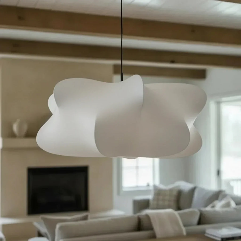Mulberry Silk Pendant Light — Sculptural Shade, Even Diffused Glow