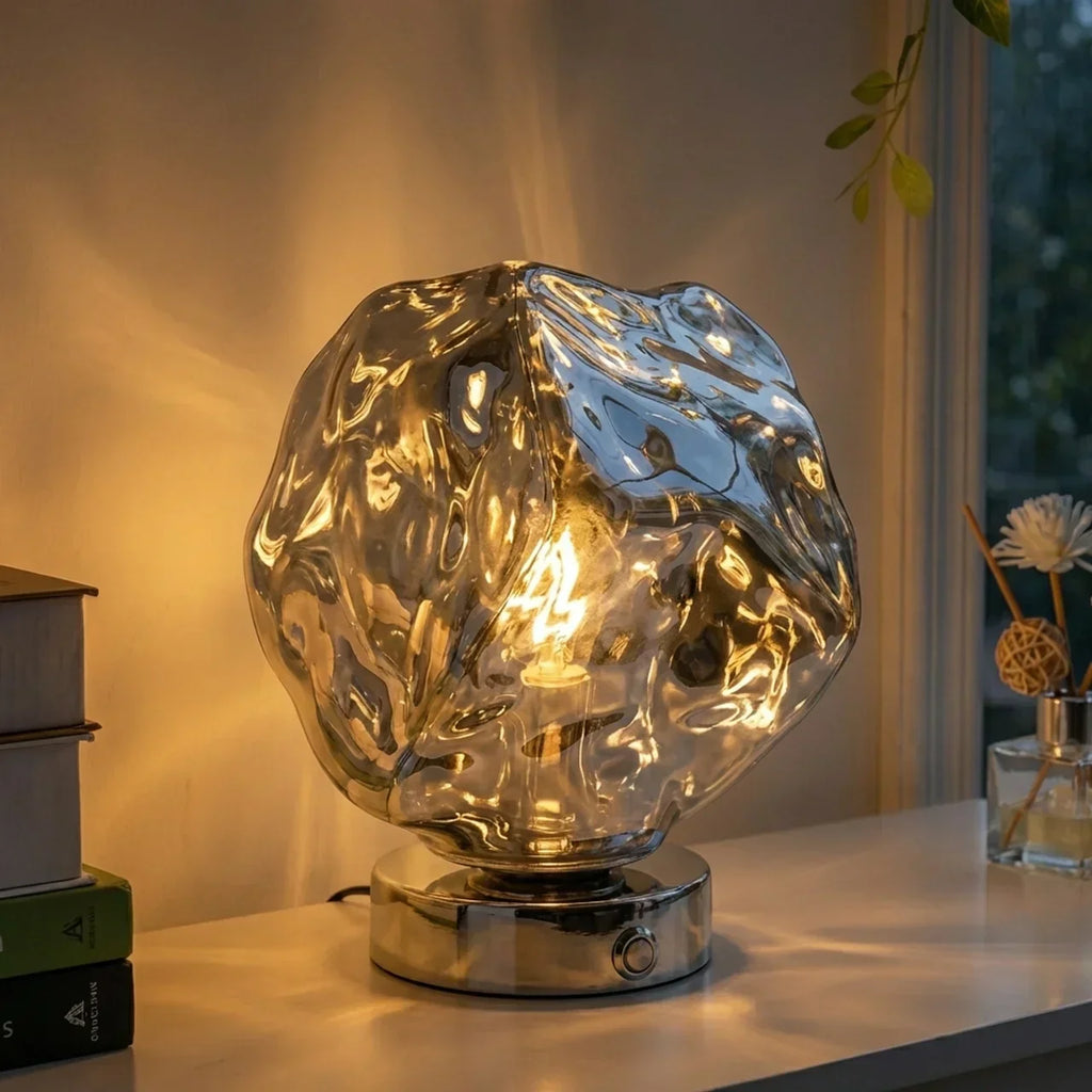 Glass Lava Table Lamp — Sculptural Shade, Organic Look