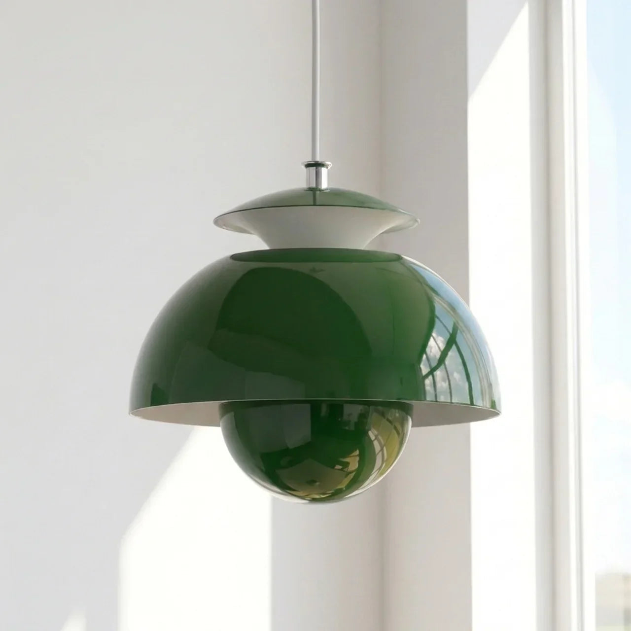 Contemporary Orb Pendant Light — Smooth Globe Shape, Adjustable Mount