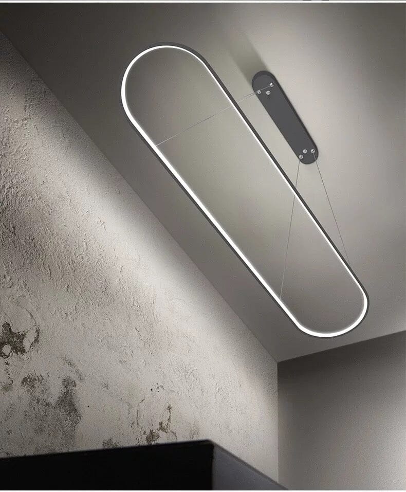LumaNova Modern Curved Iron Ceiling Chandelier