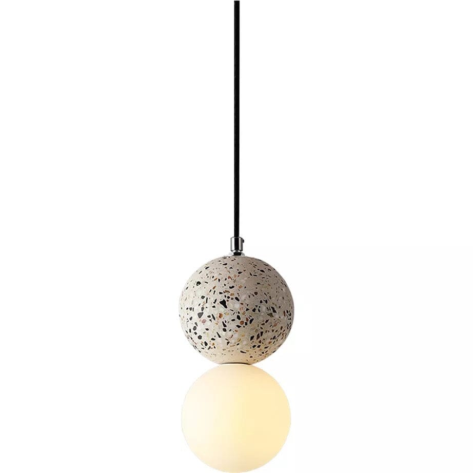 AuroraTerra Terrazzo-pendellampe — 4 in x 7.8 in / 10 x 20 cm, håndværksmæssig europæisk finish
