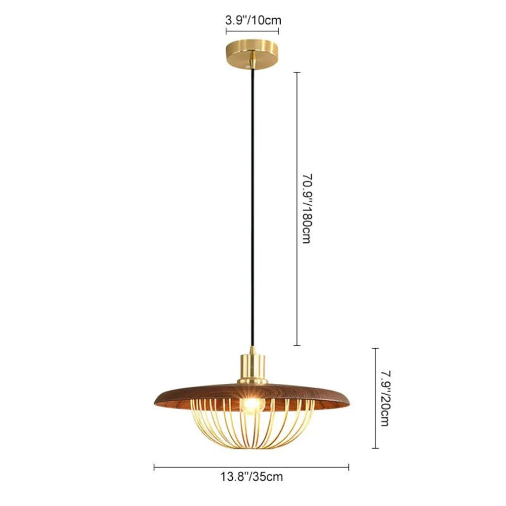 CinderLume Polystyrene Resin LED Pendant Lamp — Warm Glow, Wood-Inspired Silhouette