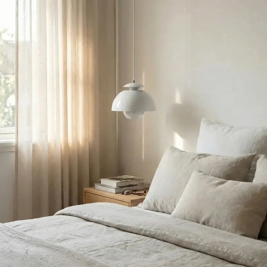 Contemporary Orb Pendant Light — Smooth Globe Shape, Adjustable Mount