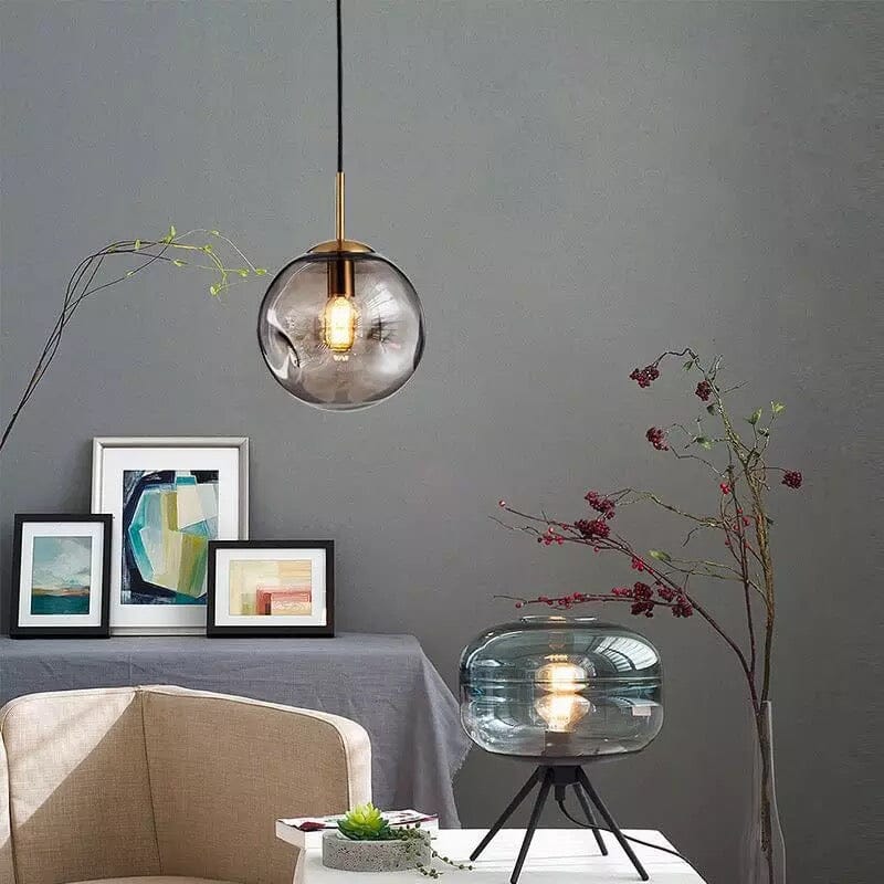 Novae-pendellampe i glas — elegant minimalistisk profil, flerfarvet finish