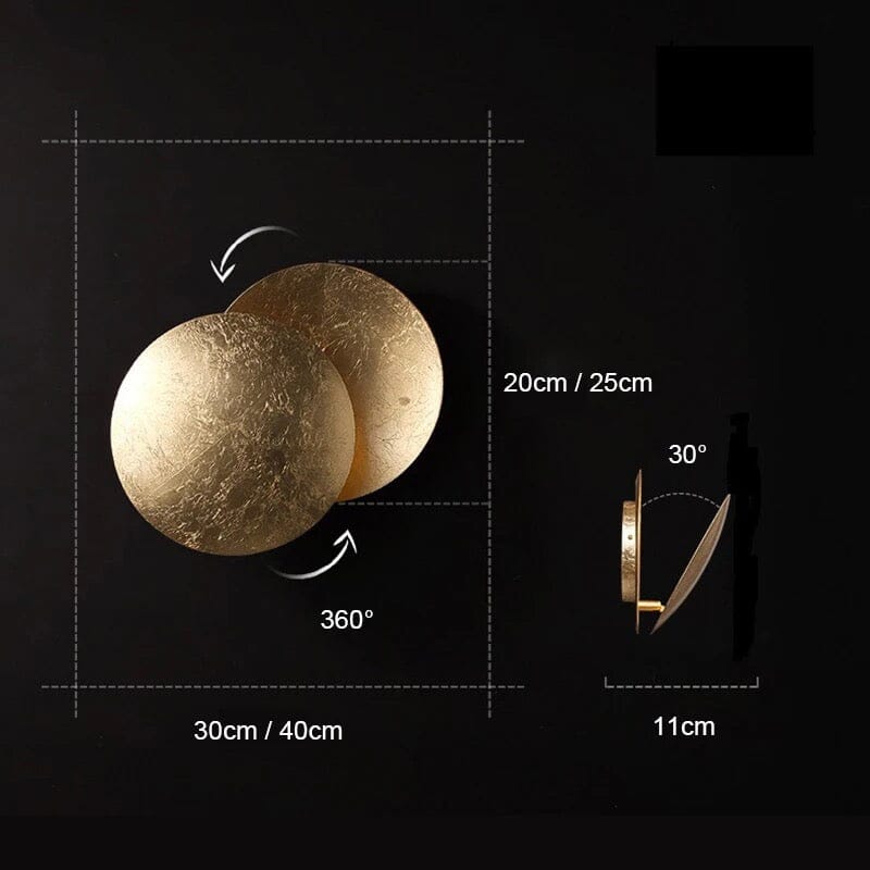 Nocturne Moon Wall Lamp — 30-Degree Tilt, Rotatable Shade, Adjustable LED Light