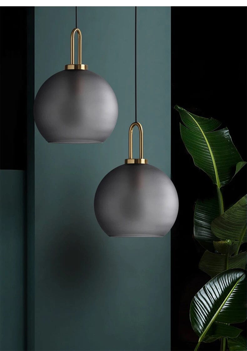Nyra Cylindrical Pendant Light Fixture — Clear Glass Shade