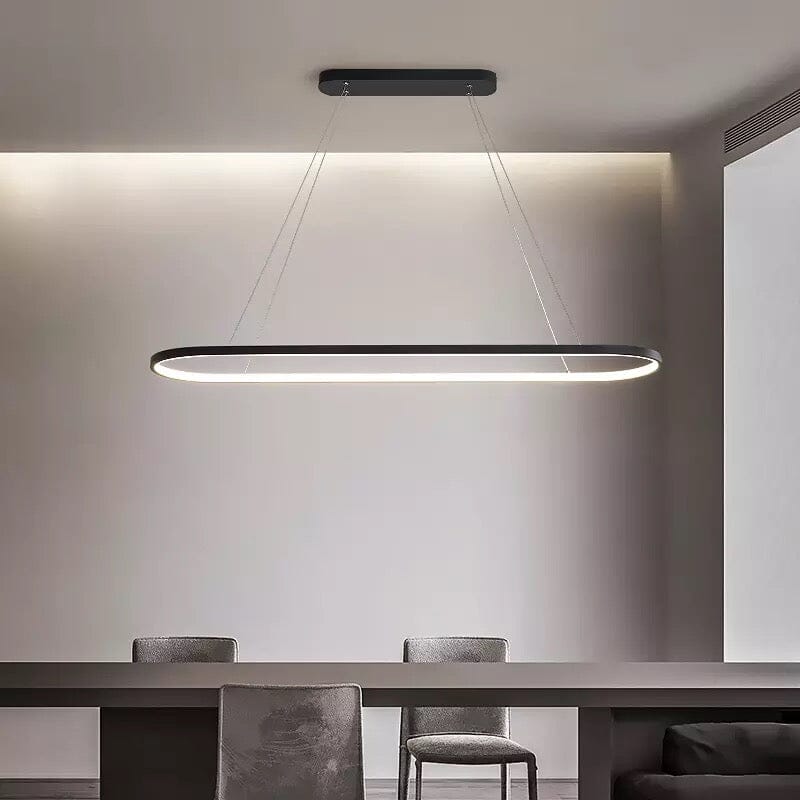 LumaNova Modern Curved Iron Ceiling Chandelier