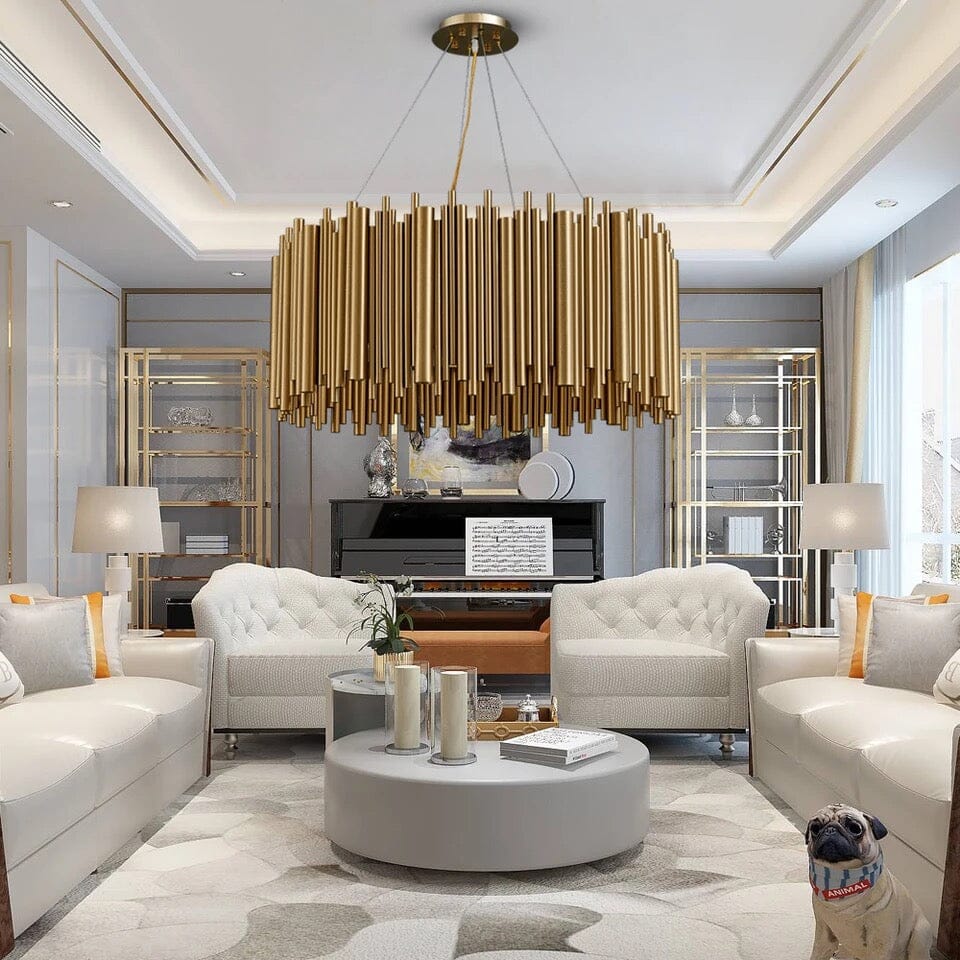 Gilded Nest Chandelier — Elaborate Design and Rich Gold Finish