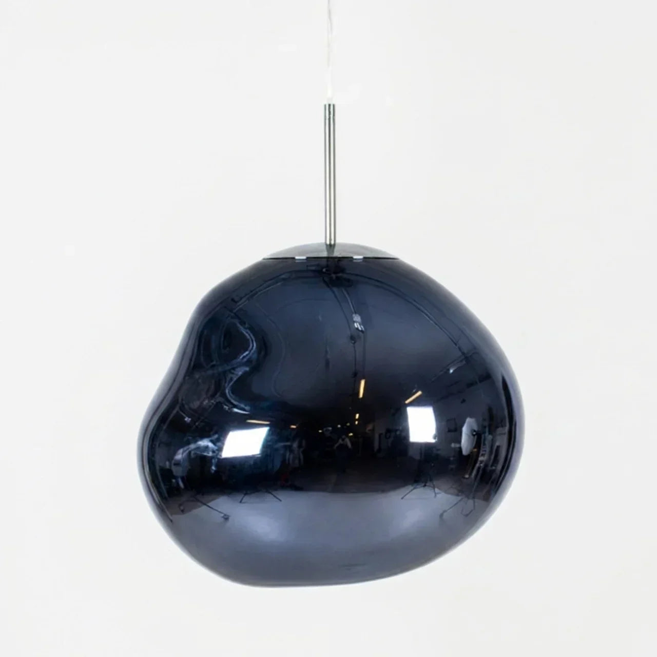 Organic Style Acrylic Pendant Lamp — Rounded Molded Shade, Sculptural Silhouette