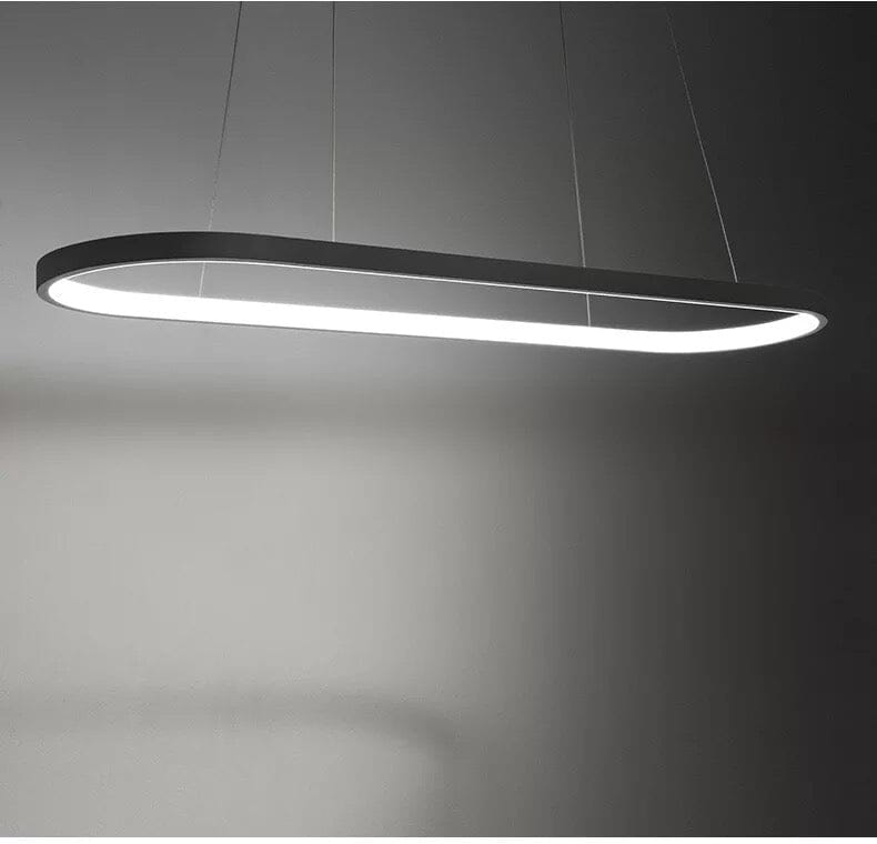 LumaNova Modern Curved Iron Ceiling Chandelier