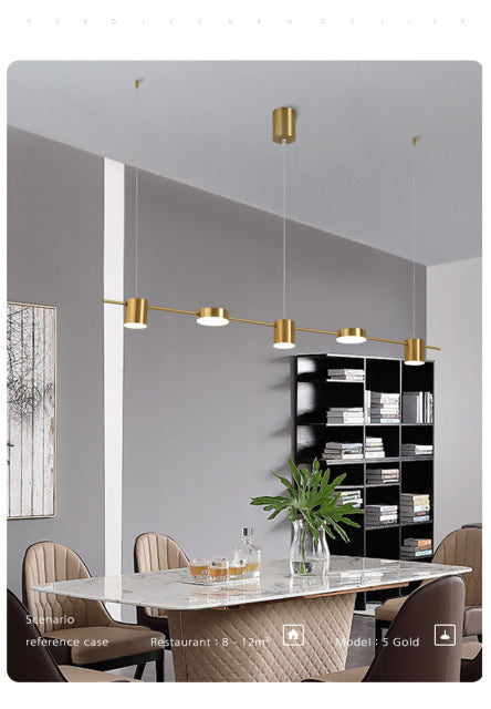 Astrael Semi-Flush Mount Chandelier — Aluminum, Iron Finish