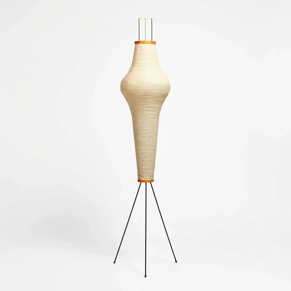 Japanese Style Sculptural Floor Lamp — Layered Rice Paper Shade