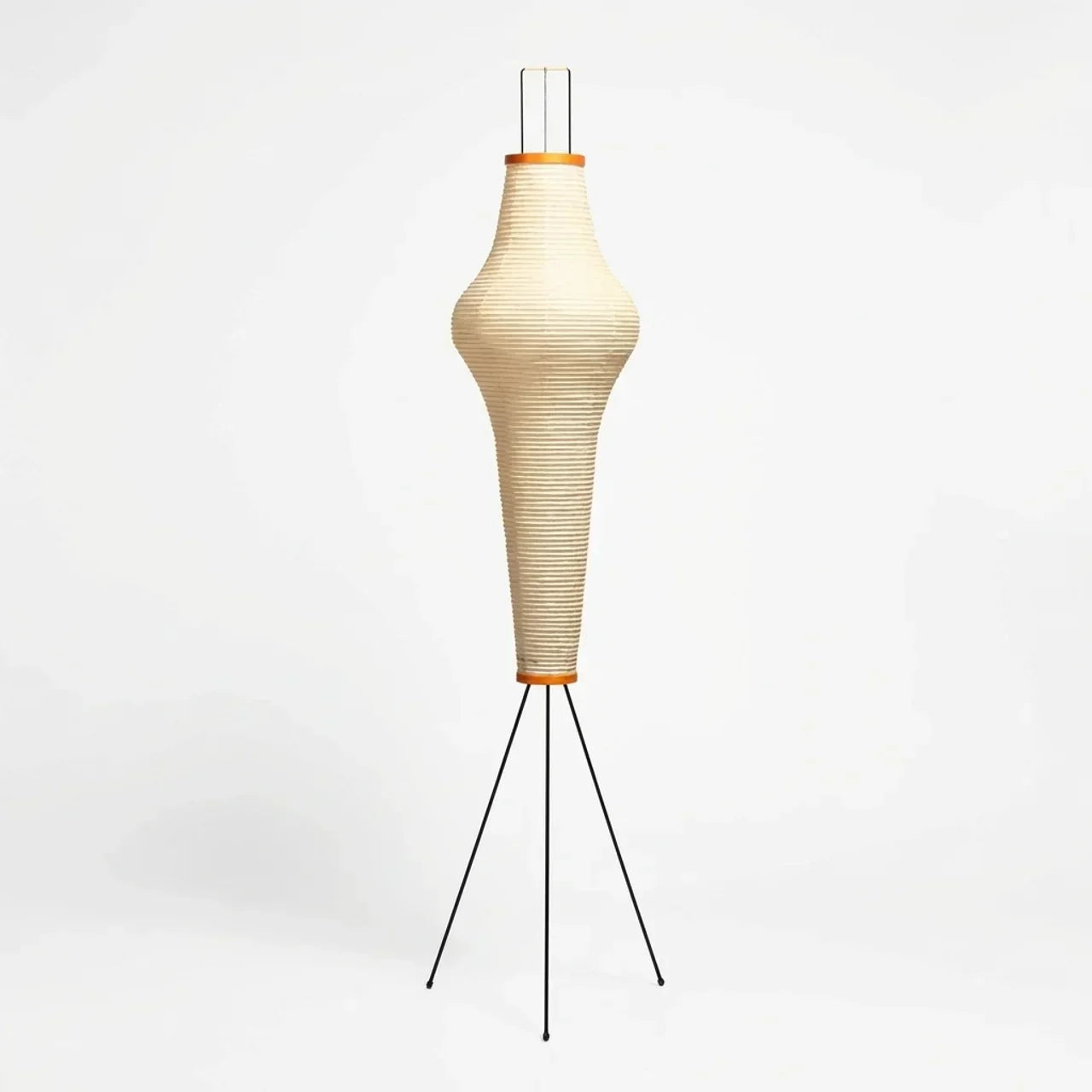 Japanese Style Sculptural Floor Lamp — Layered Rice Paper Shade