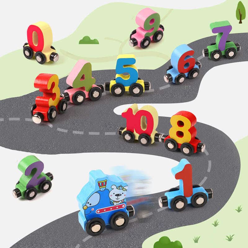 BrightTrack Magnetic Number Train — Interlocking Carriage Learning Toy for Ages 2+