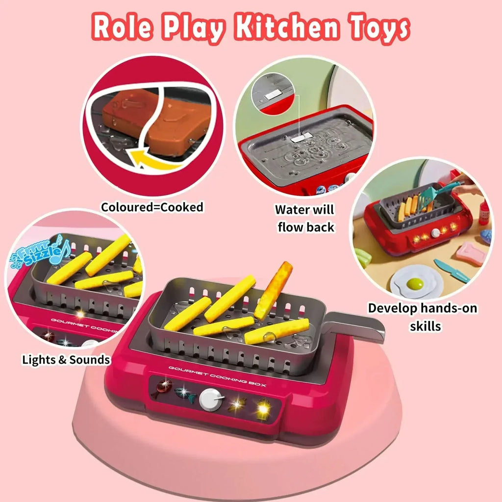 TinyChef Play Kitchen Set — Pots Spoons & Spatulas