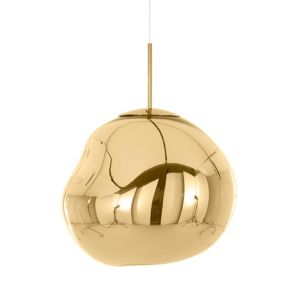 Organic Style Acrylic Pendant Lamp — Rounded Molded Shade, Sculptural Silhouette