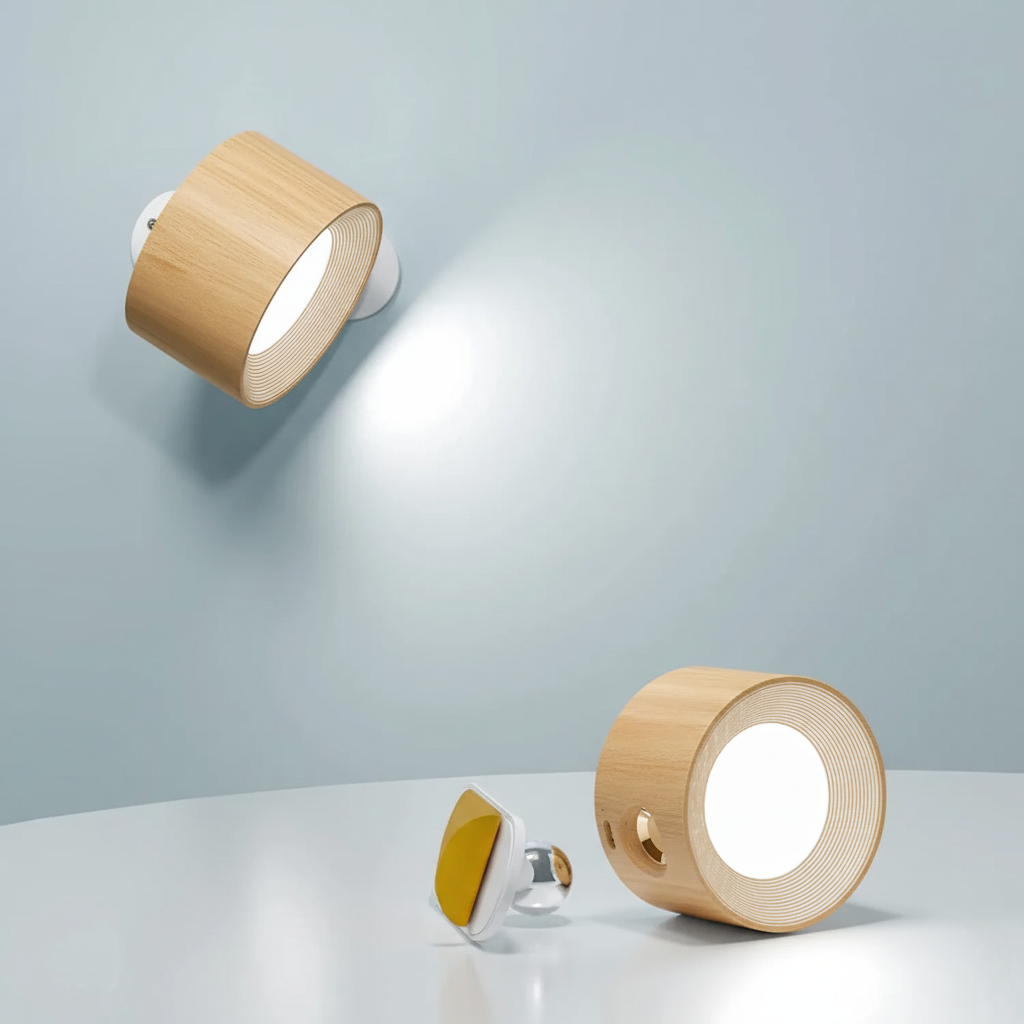 Lampă de perete reîncărcabilă — fără fir, reglabilă, rotativă la 360°