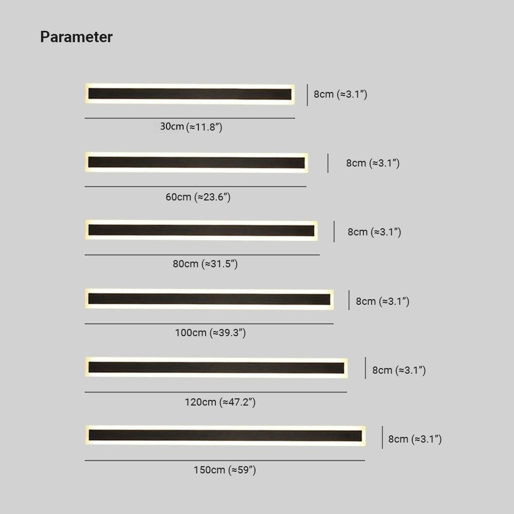 Lineare LED-Außenwandleuchte - schwarzes Acryl, IP65, dimmbar