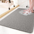 Alfombrilla de ducha de PVC gris - antideslizante, permeable al agua, recortable