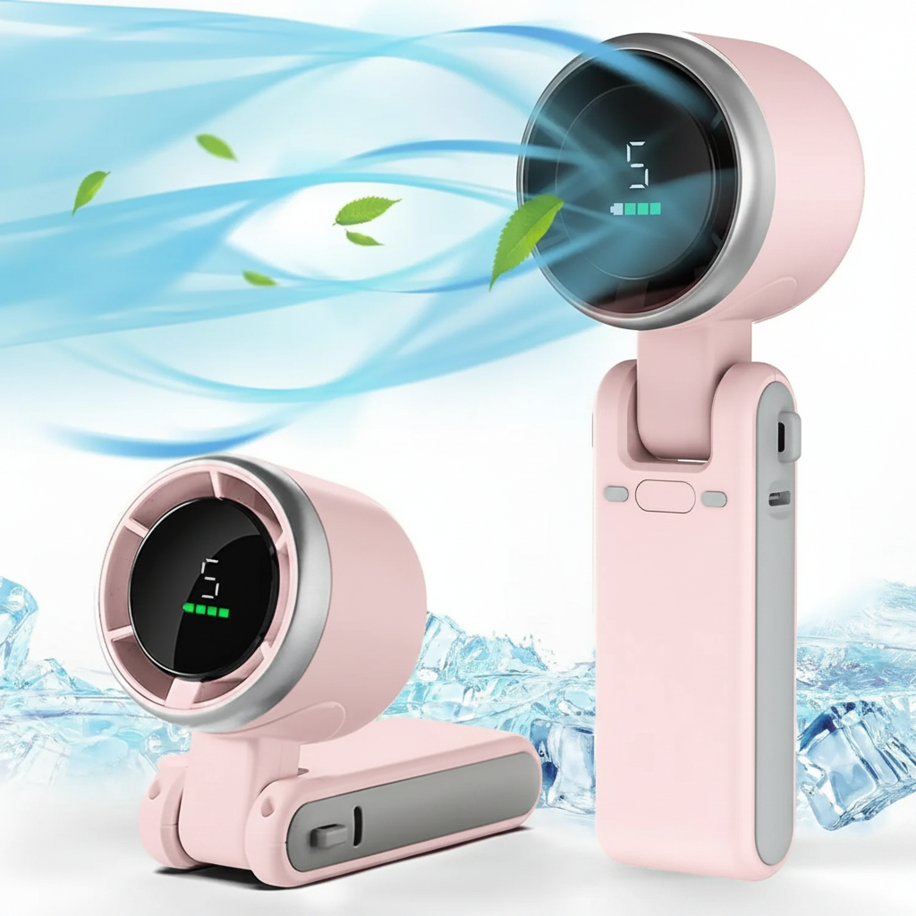 Tragbarer Turboventilator – 5 Geschwindigkeitsstufen, faltbar, per USB aufladbar