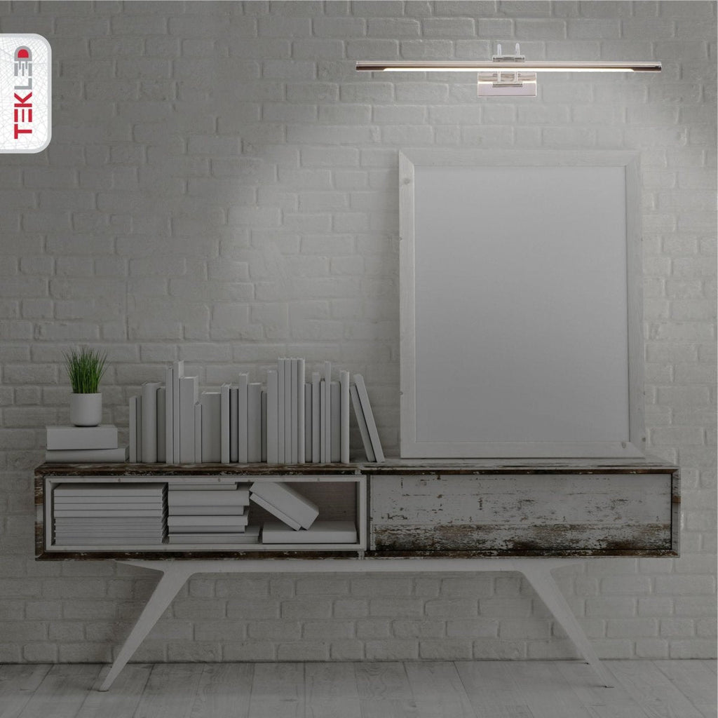 Lampa nad lustro LED 64cm, ciepła biel 3000K, 8W, złota/niklowa/mosiężna/chromowana