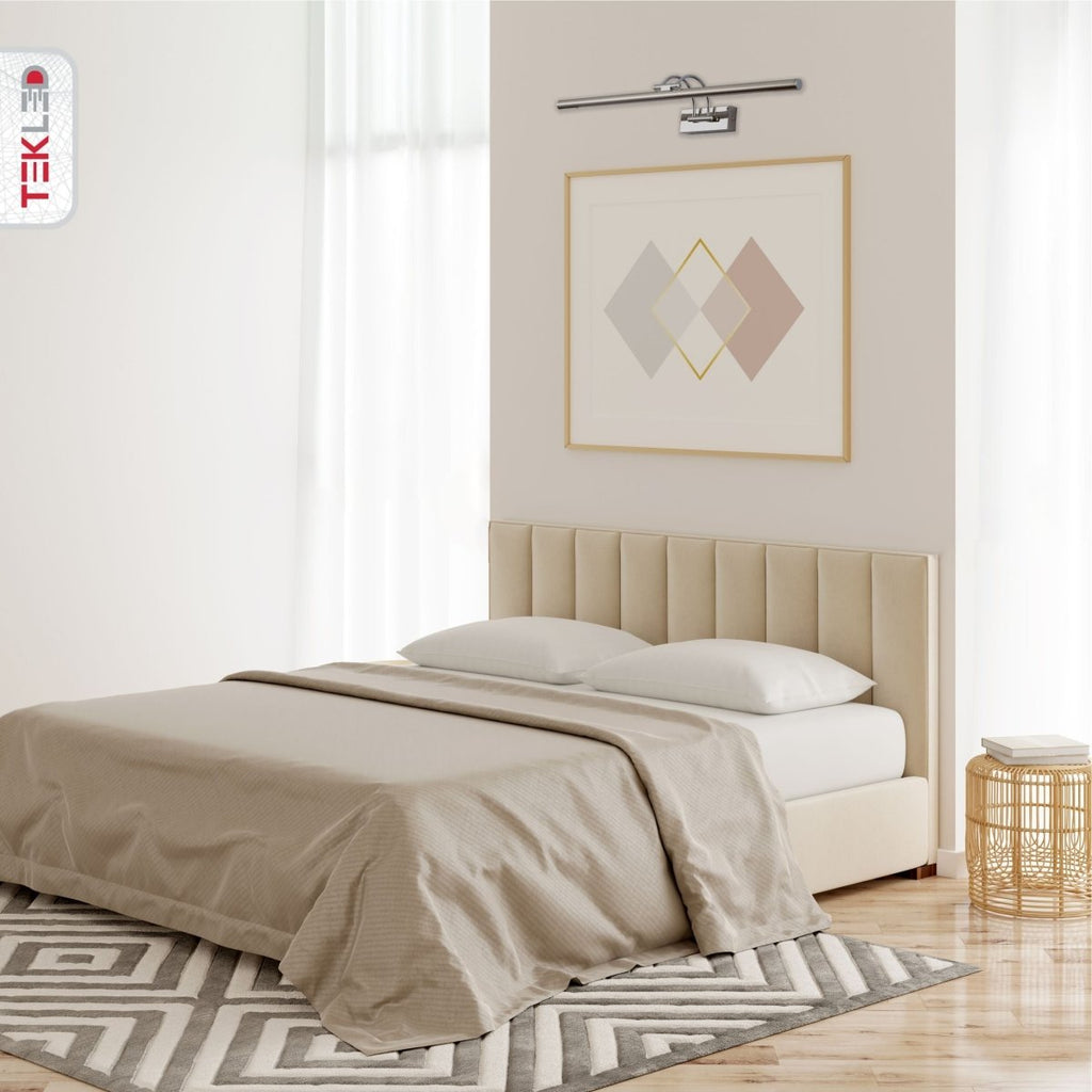 Lampa nad lustro LED 64cm, ciepła biel 3000K, 8W, złota/niklowa/mosiężna/chromowana