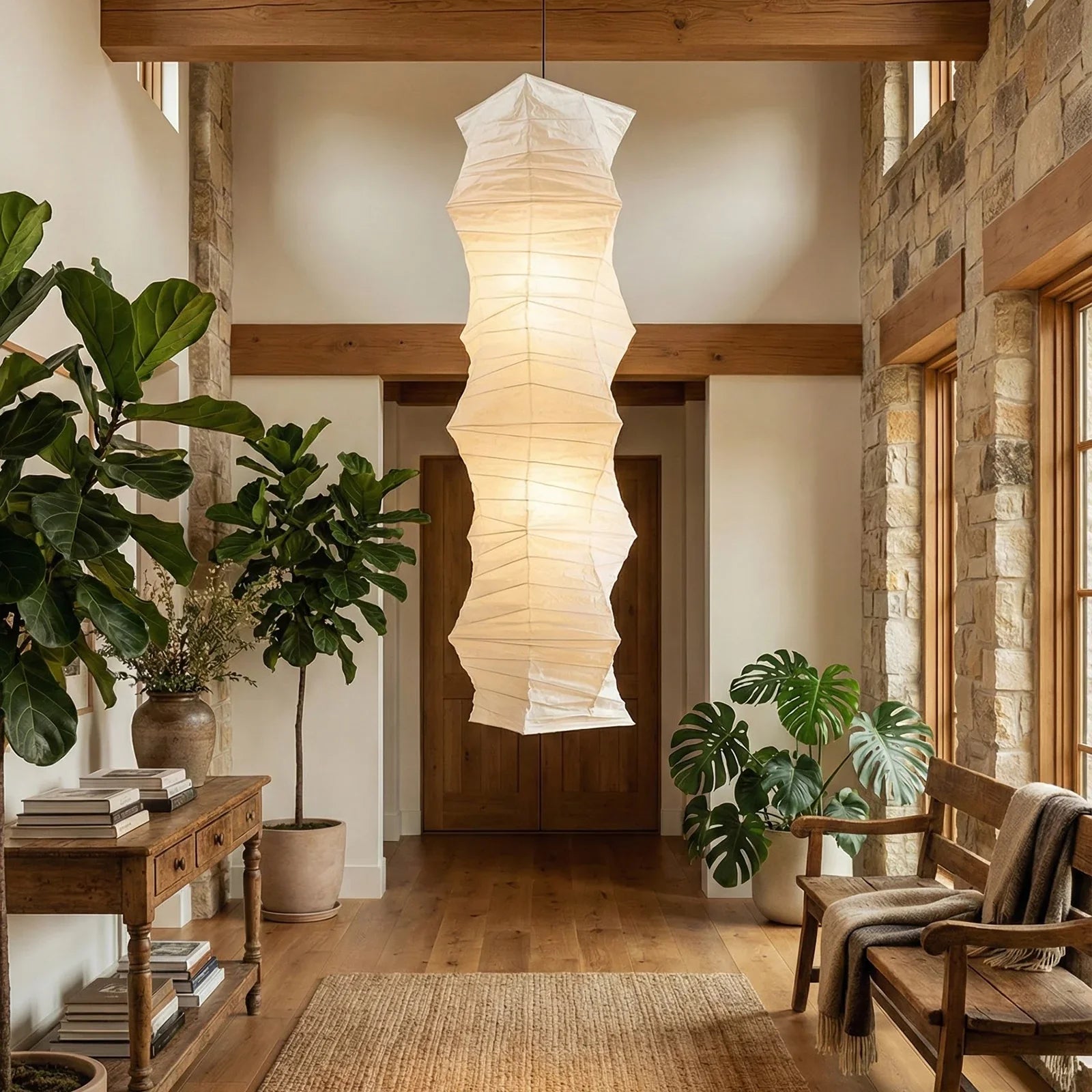 Akari Irregularly Twisted 33N Pendant Light | wildoxy