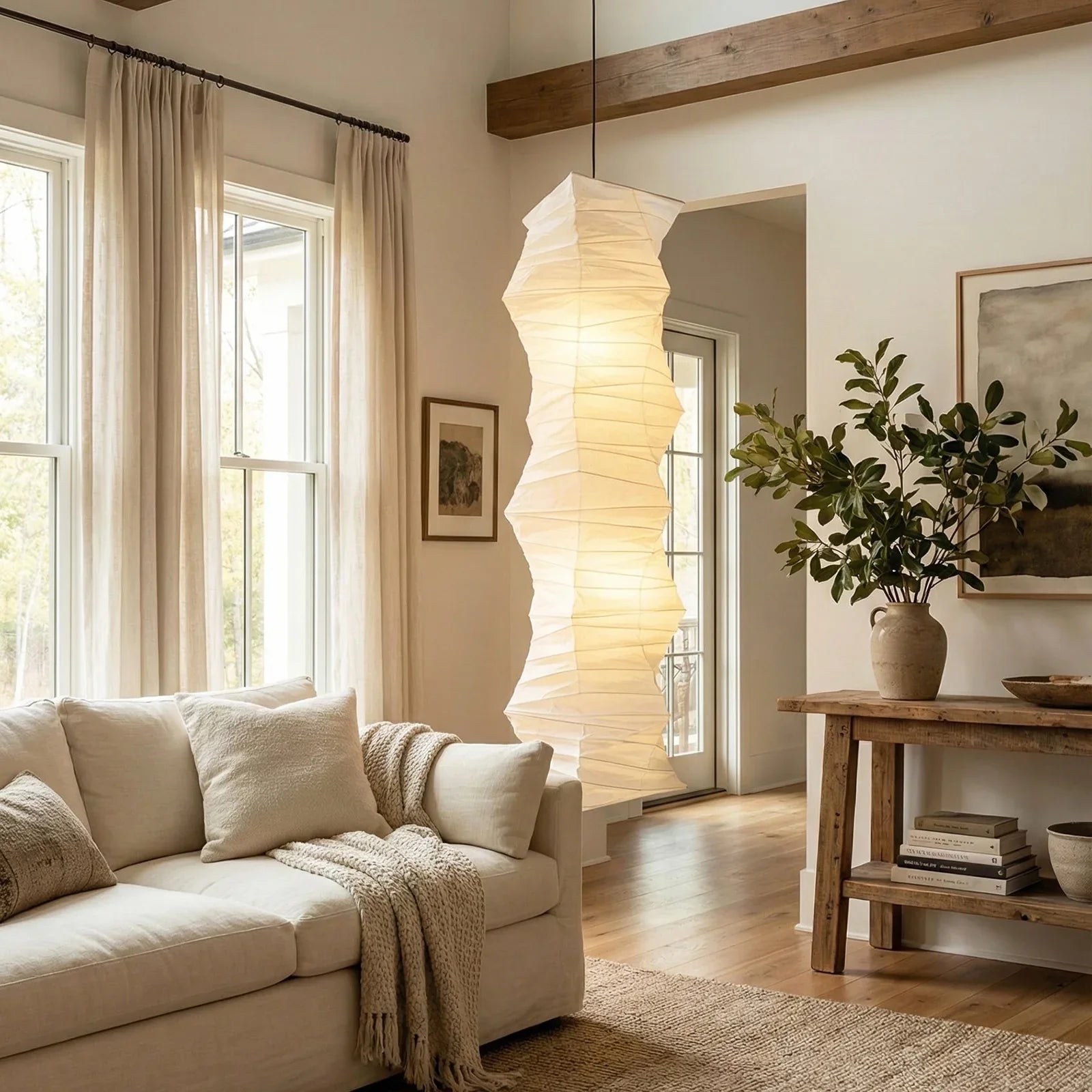 Akari Irregularly Twisted 33N Pendant Light | wildoxy