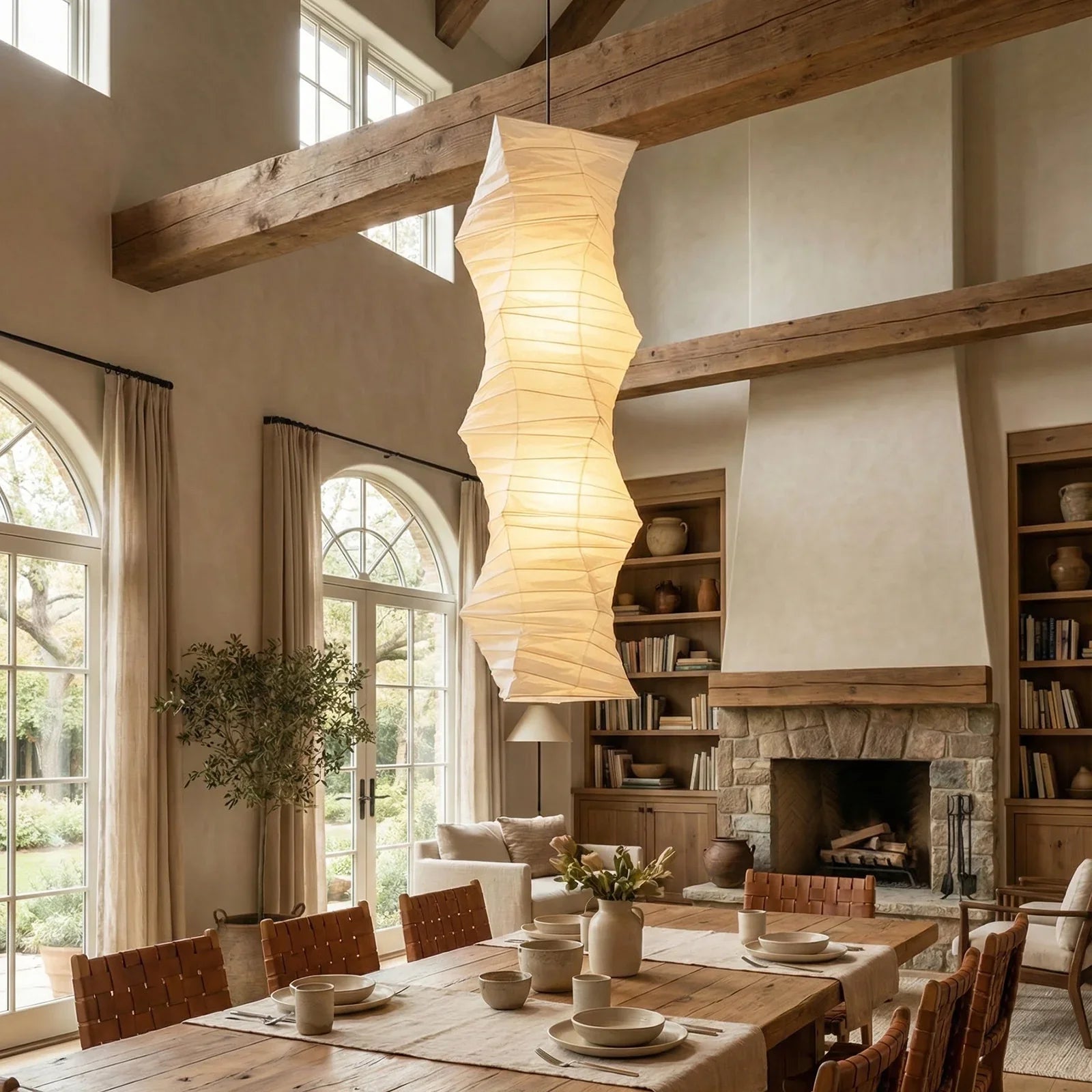 Akari Irregularly Twisted 33N Pendant Light | wildoxy