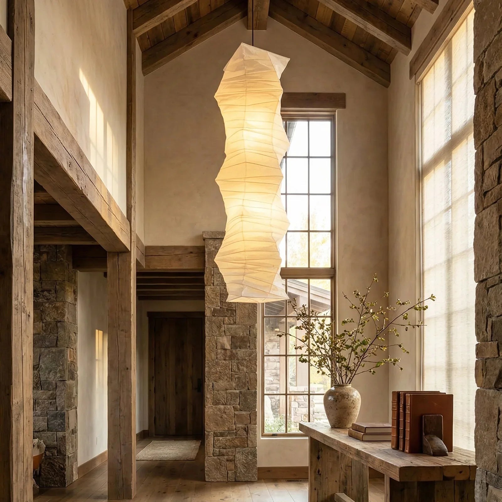 Akari Irregularly Twisted 33N Pendant Light | wildoxy