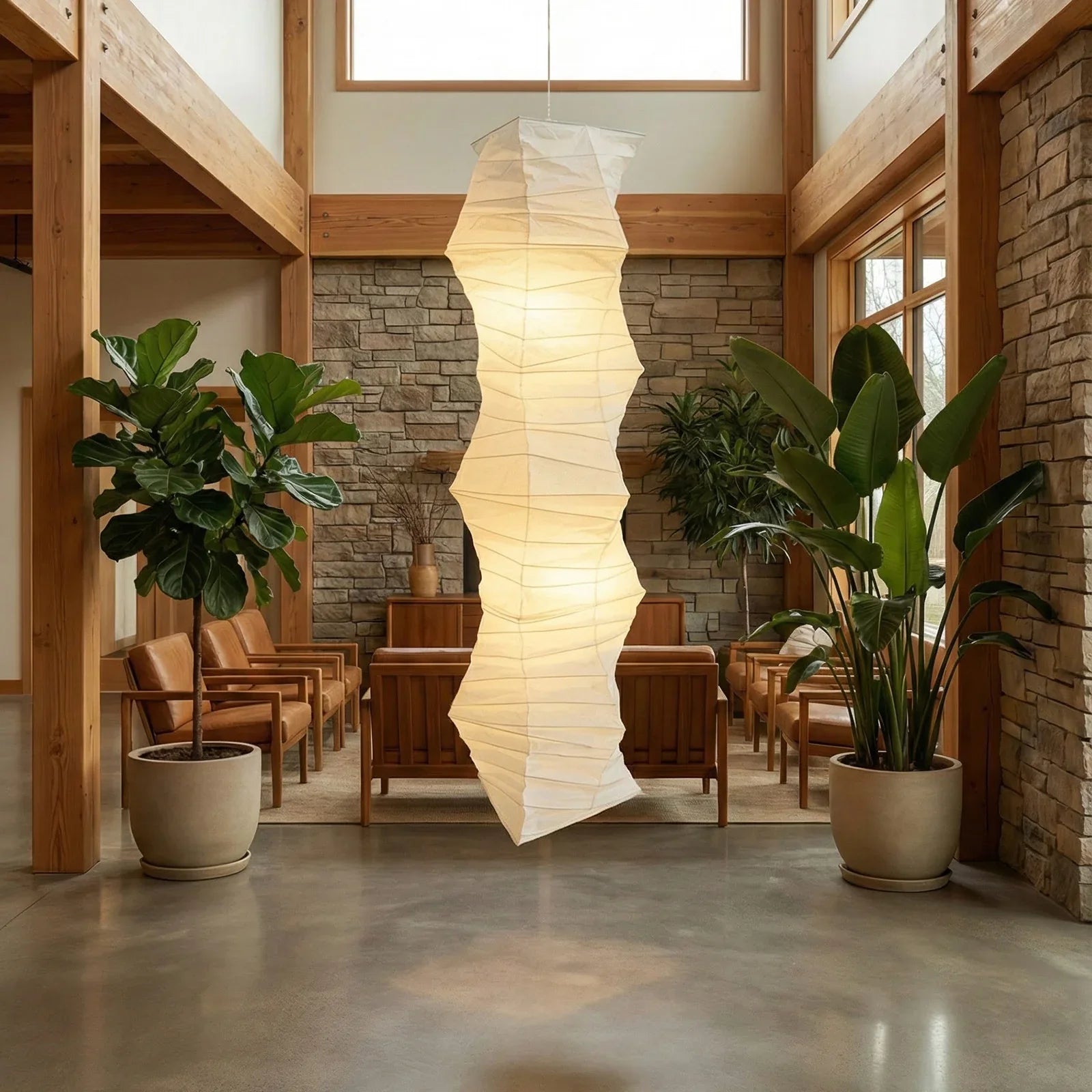 Akari Irregularly Twisted 33N Pendant Light | wildoxy