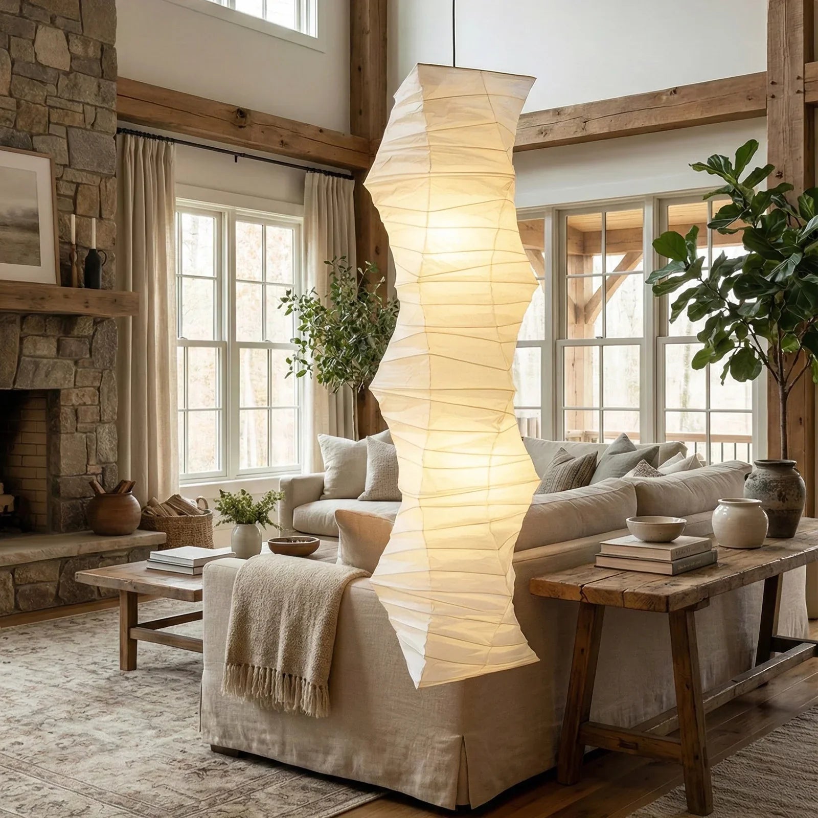 Akari Irregularly Twisted 33N Pendant Light | wildoxy