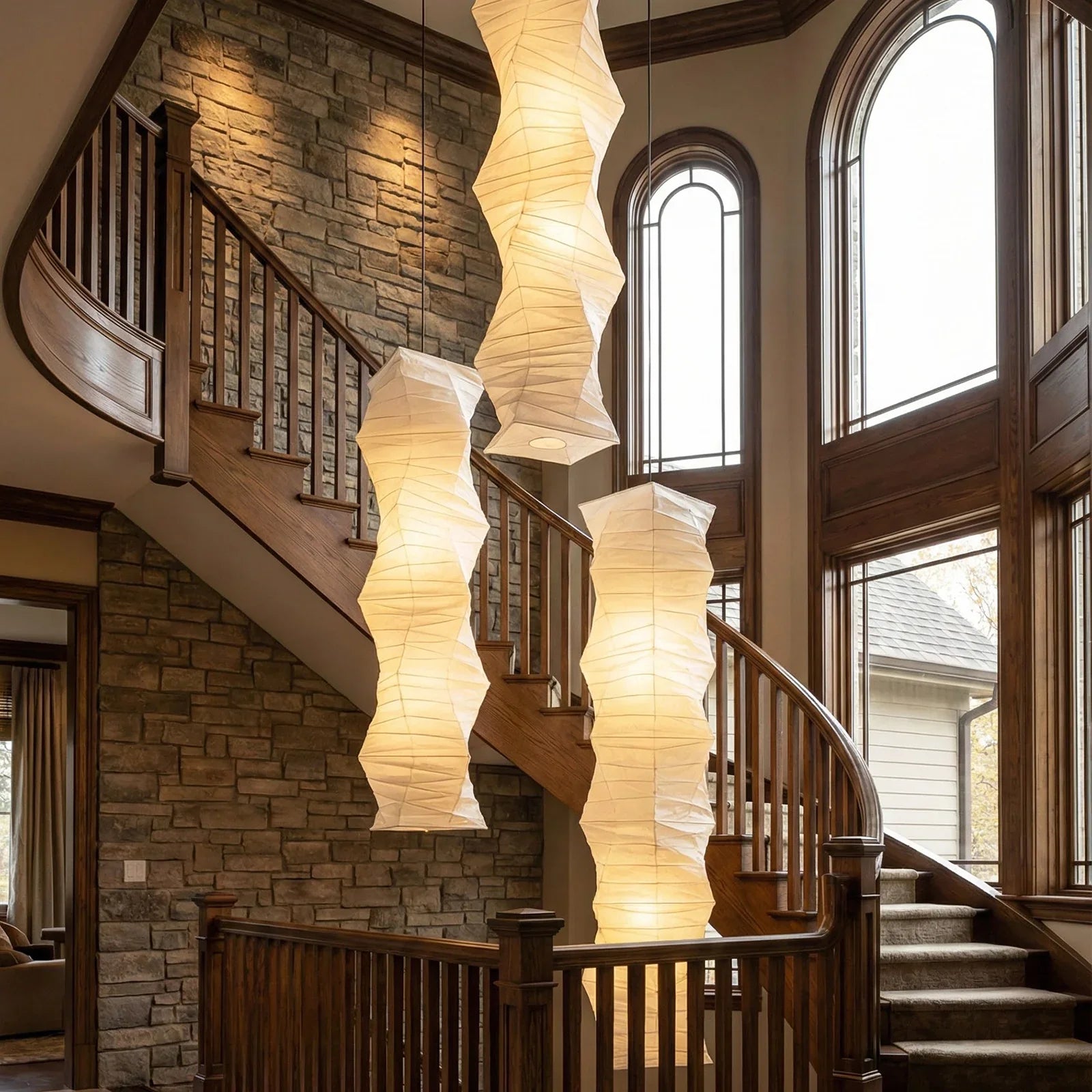 Akari Irregularly Twisted 33N Pendant Light | wildoxy
