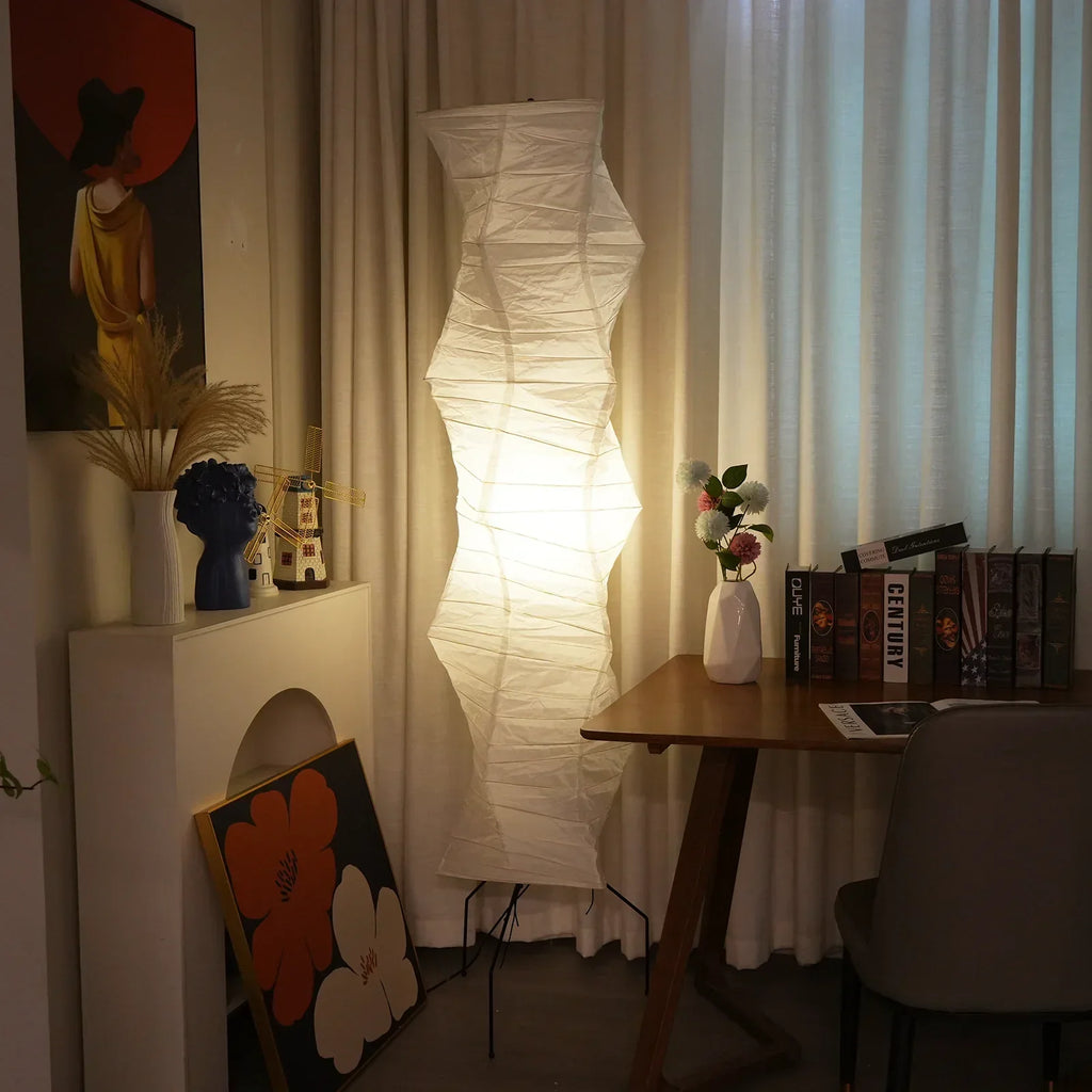 Akari Irregularly Twisted UF4-33N Floor Lamp | wildoxy