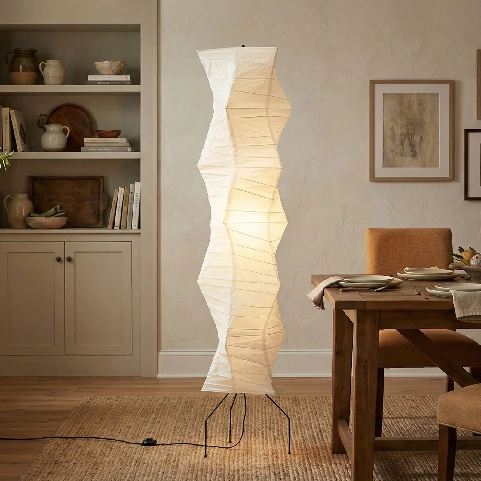 Akari Irregularly Twisted UF4-33N Floor Lamp | wildoxy