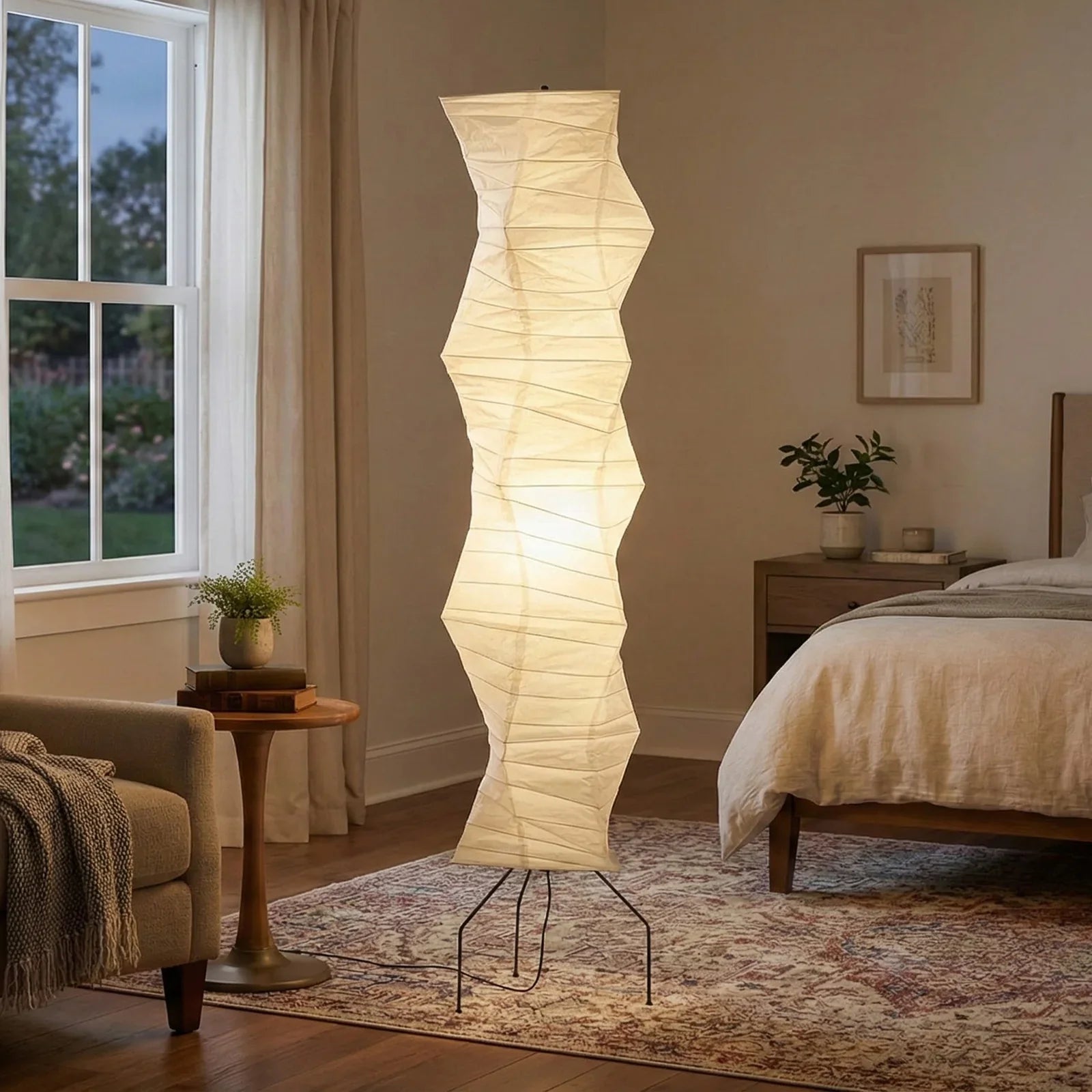 Akari Irregularly Twisted UF4-33N Floor Lamp | wildoxy