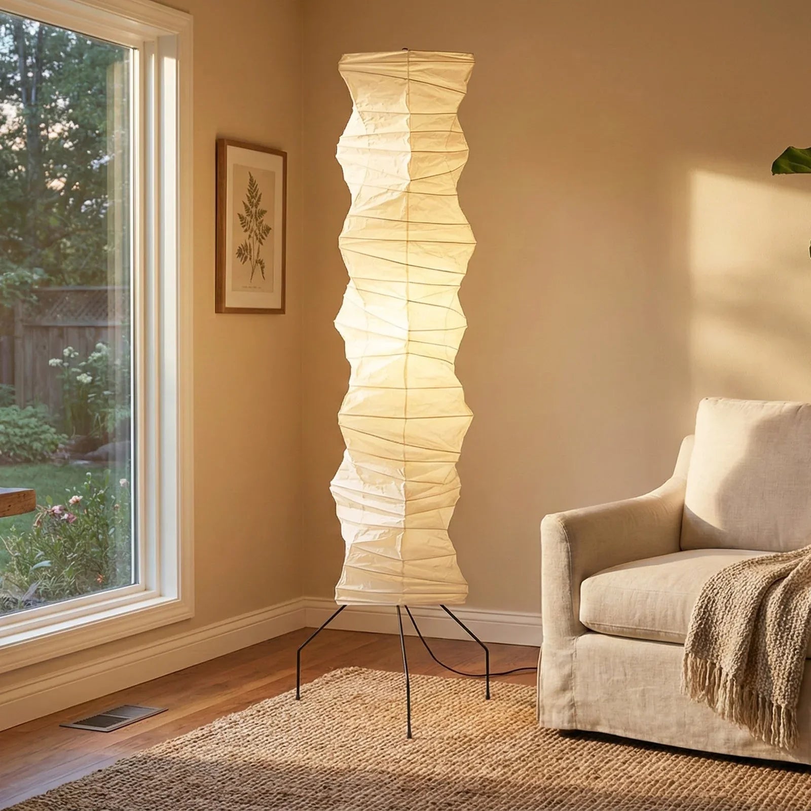 Akari Irregularly Twisted UF4-33N Floor Lamp | wildoxy