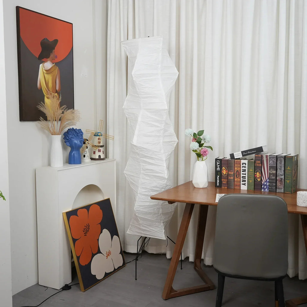 Akari Irregularly Twisted UF4-33N Floor Lamp | wildoxy