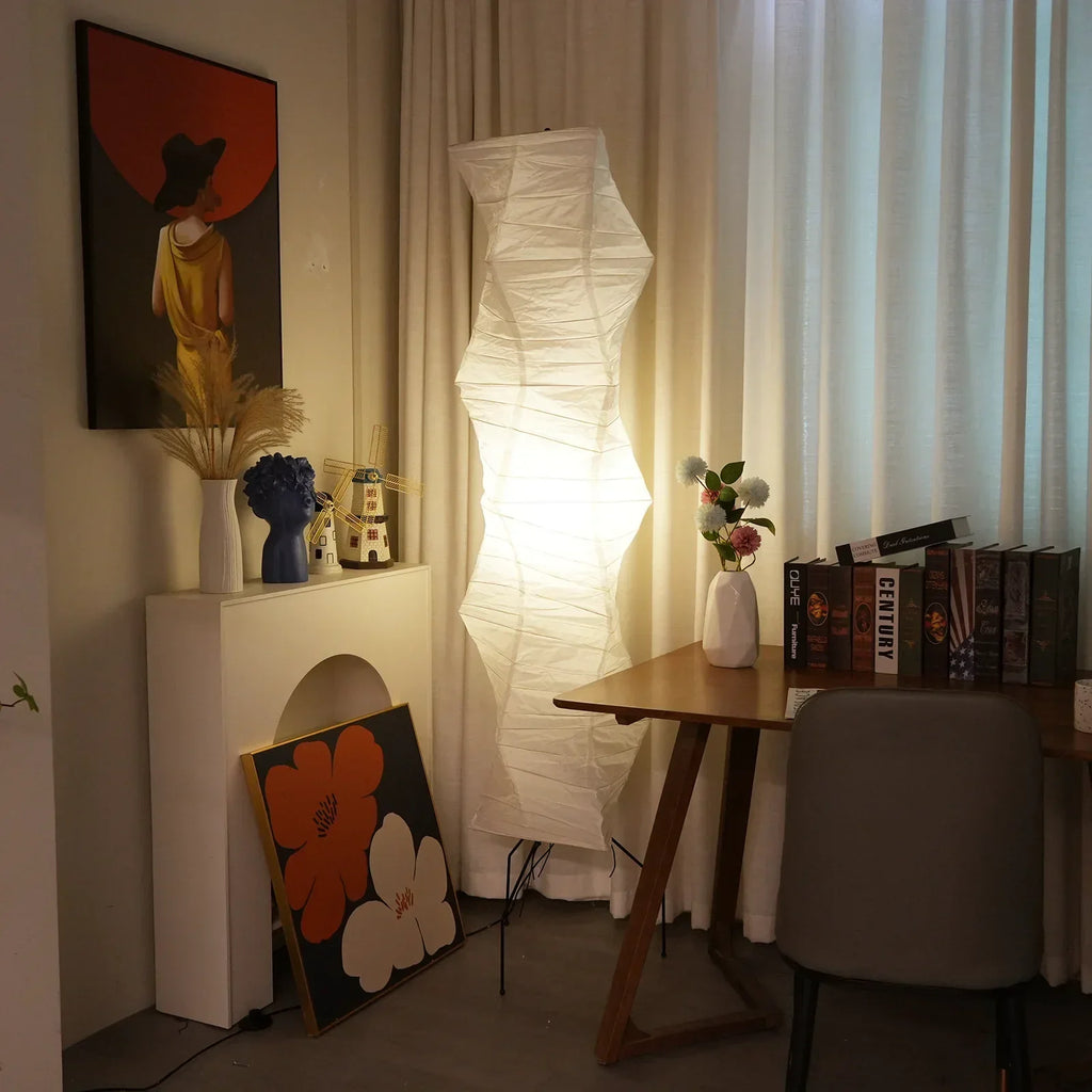 Akari Irregularly Twisted UF4-33N Floor Lamp | wildoxy