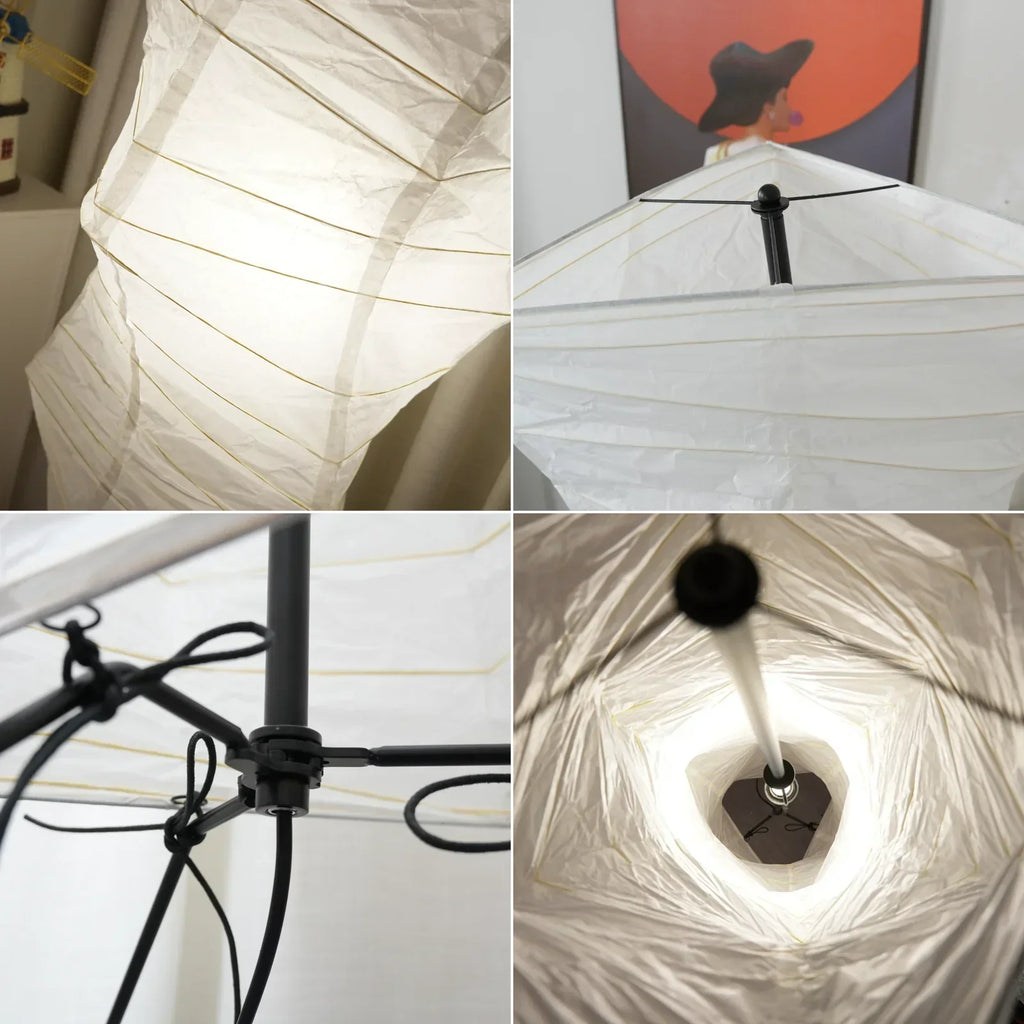 Akari Irregularly Twisted UF4-33N Floor Lamp | wildoxy
