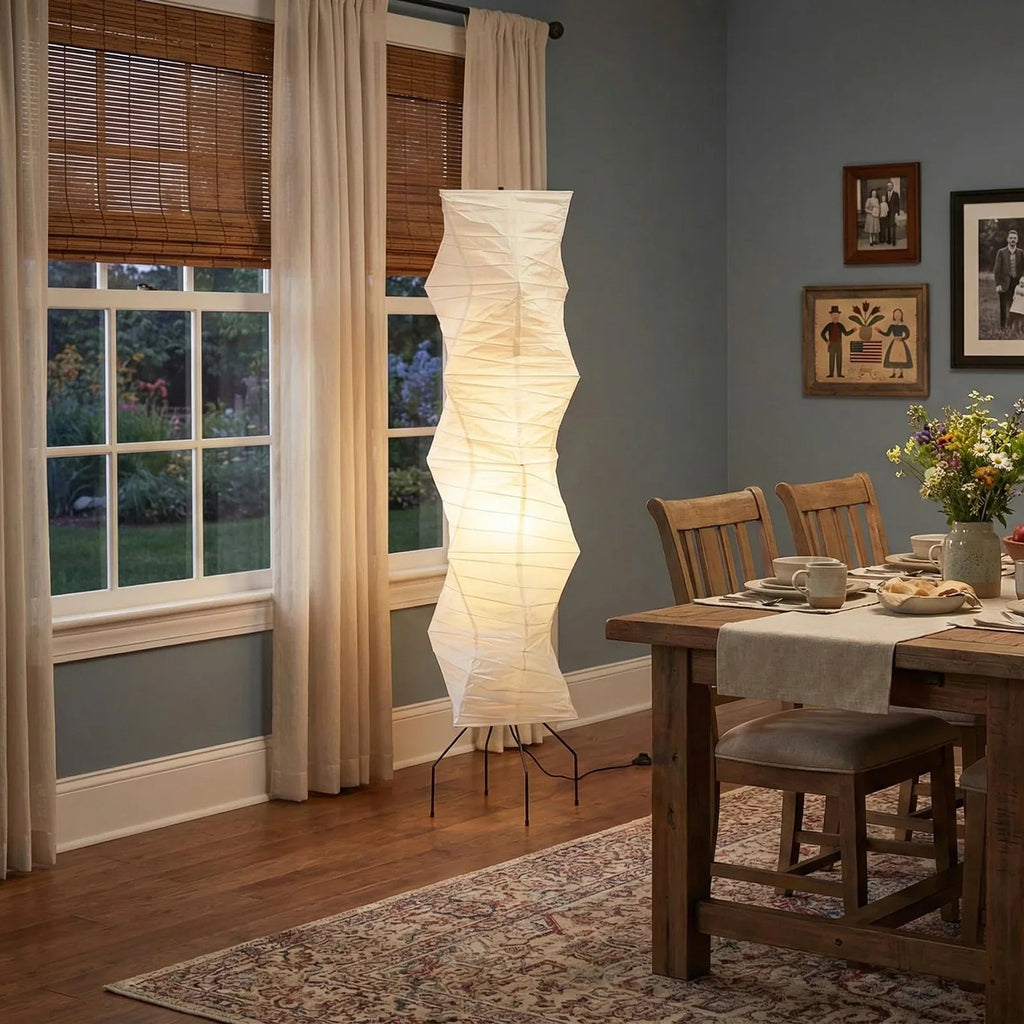 Akari Irregularly Twisted UF4-33N Floor Lamp | wildoxy