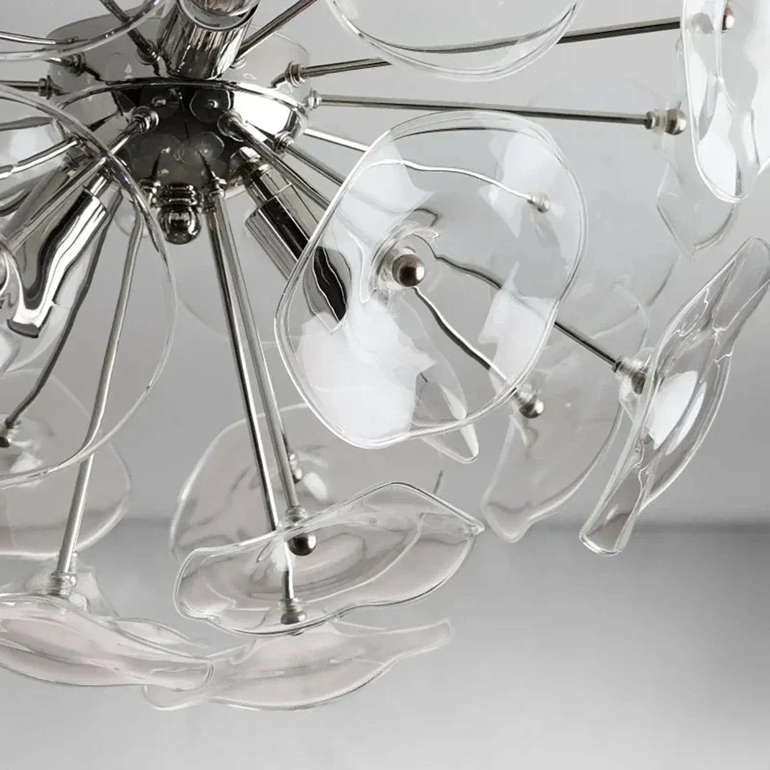 Isolde Glass Petal Sputnik Flush Mount Ceiling Light | wildoxy