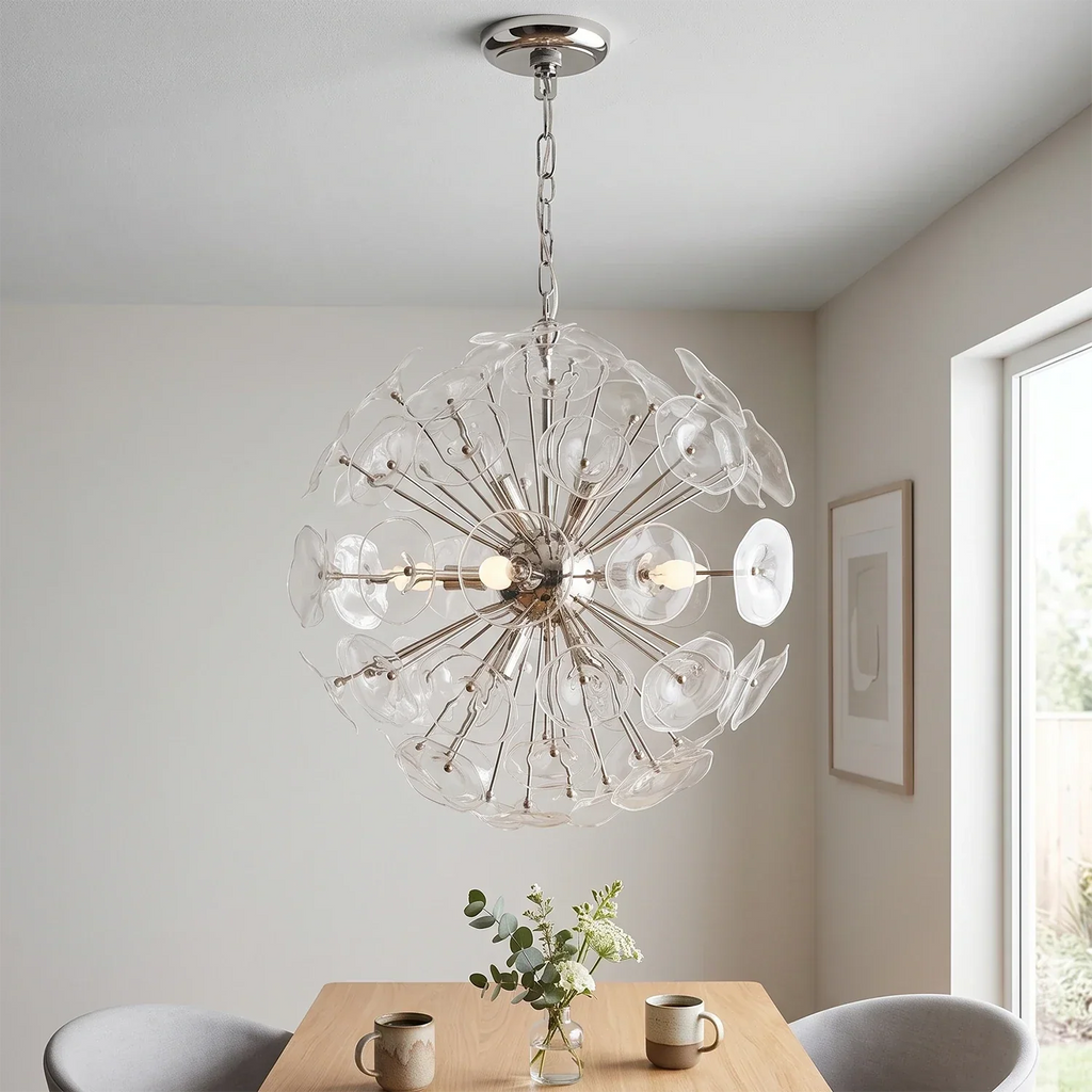 Isolde Glass Petal Sputnik Sphere Chandelier | wildoxy