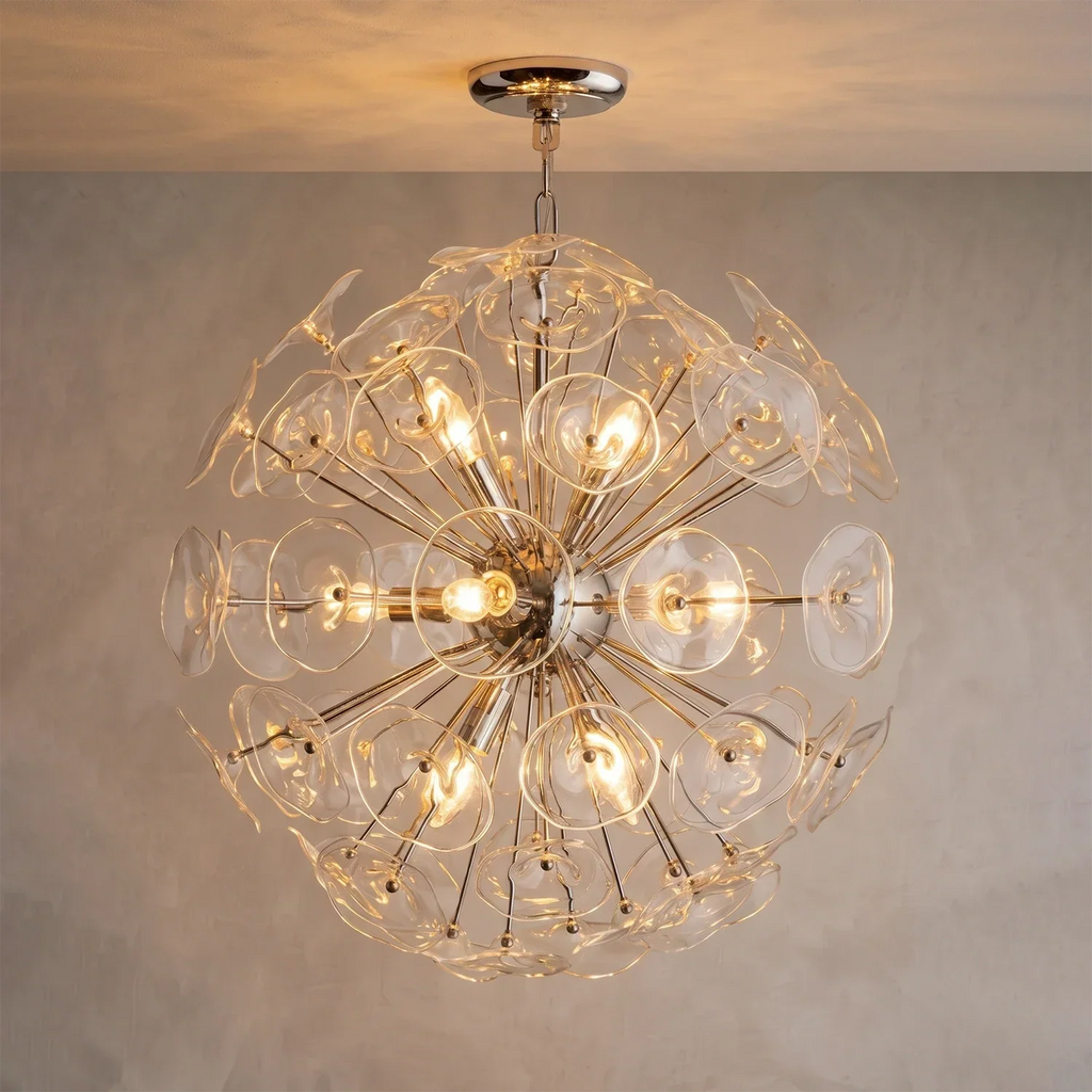 Isolde Glass Petal Sputnik Sphere Chandelier | wildoxy